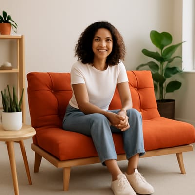 What size and color fit small spaces? Orange styling tips