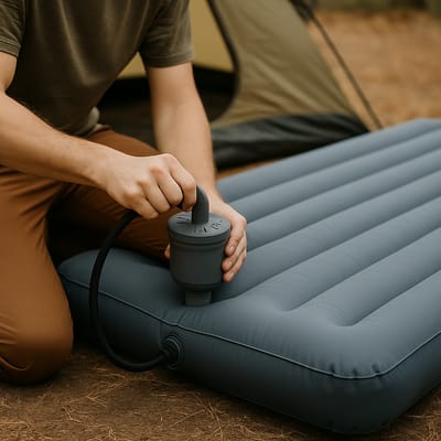 How do you inflate, maintain, and prevent leaks outdoors?