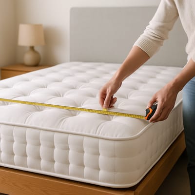 Measure for made-to-measure: bed frame, base and clearance
