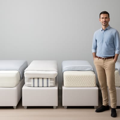 How do foam, sprung, latex, and hybrid mattresses differ?