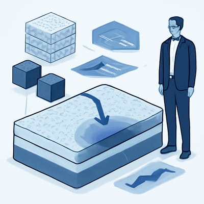 How do foam type and density change the firmness you actually feel?