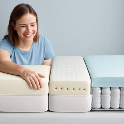 How does memory foam compare with latex and hybrid for comfort?