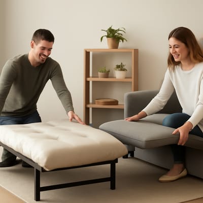 Futon vs sofa bed: key differences for comfort and space